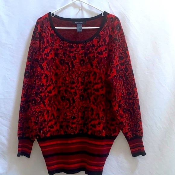 ASHLEY STEWART PLUS SIZE (22/24) 🐆 Leopard sweater - Picture 1 of 5